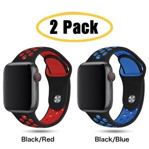 2X NEW[BAND] Sport Silicone For Apple Watch 38/40/41/42/44/45/49MM